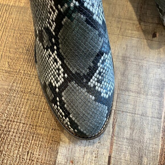 J. Crew Factory Snakeskin print Rory heeled boots AR847 10 - Picture 3 of 4